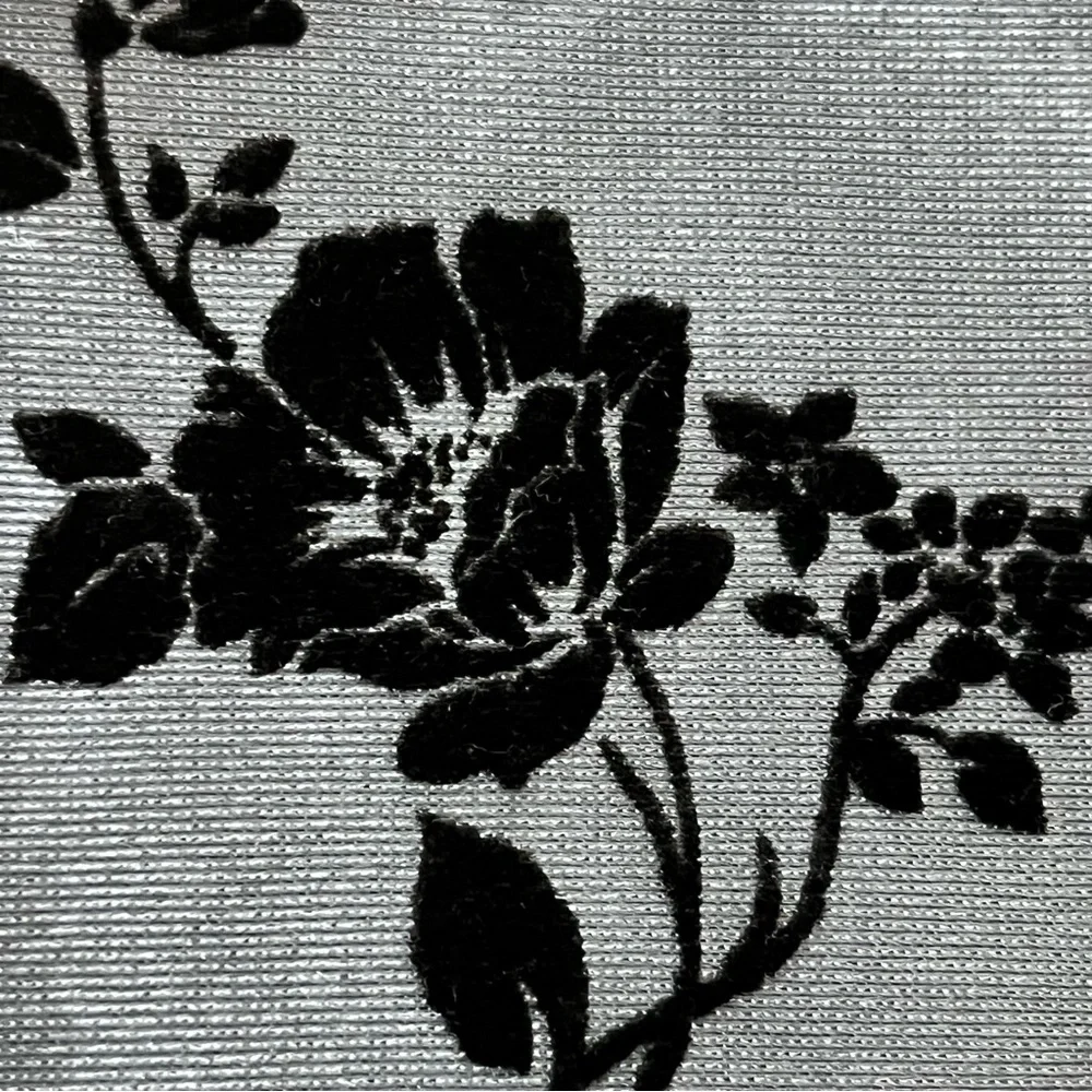Cider Blue Lace Trim Cropped Camisole Top Velvet Floral Grunge Punk Moto XL - Picture 7 of 8